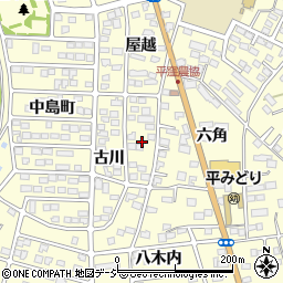 福島県いわき市平下平窪古川1周辺の地図