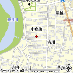 福島県いわき市平下平窪中島周辺の地図