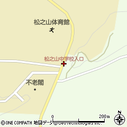松之山中学校入口周辺の地図