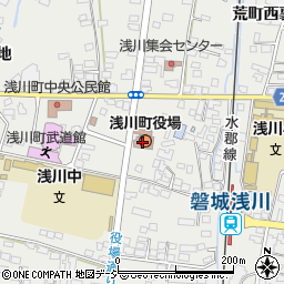 浅川町役場　出納室周辺の地図