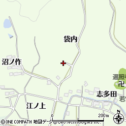 福島県いわき市平下片寄袋内周辺の地図