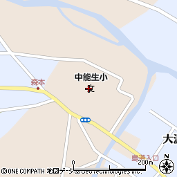 糸魚川市立中能生小学校周辺の地図