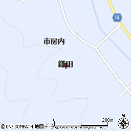 福島県石川郡古殿町鎌田周辺の地図