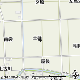 福島県いわき市四倉町下仁井田土樋周辺の地図