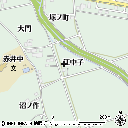 福島県いわき市平赤井江中子周辺の地図