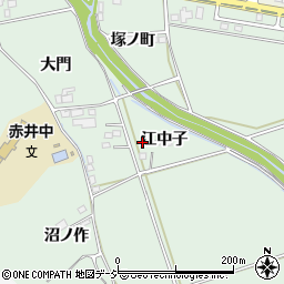 福島県いわき市平赤井（江中子）周辺の地図