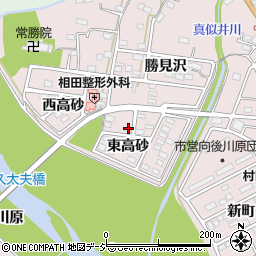 福島県いわき市平中平窪東高砂周辺の地図