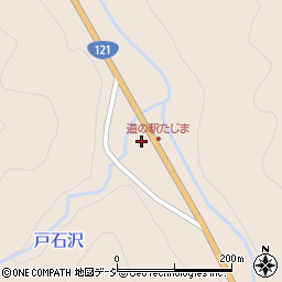会津西街道道の駅たじま周辺の地図