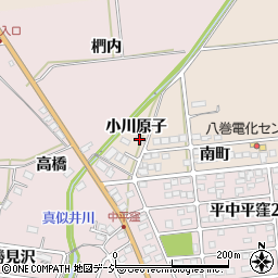 福島県いわき市平上平窪小川原子周辺の地図