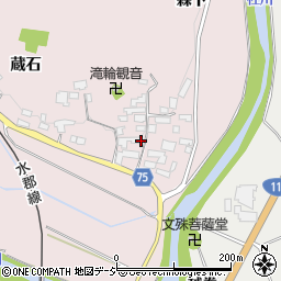 福島県浅川町（石川郡）滝輪（森下）周辺の地図