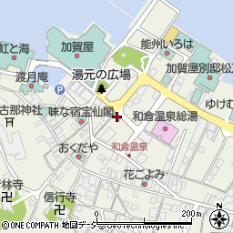 和倉温泉郵便局周辺の地図
