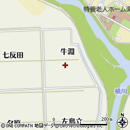 福島県いわき市四倉町下仁井田牛淵周辺の地図