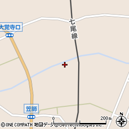 七尾市　中島地区コミュニティセンター笠師保分館周辺の地図
