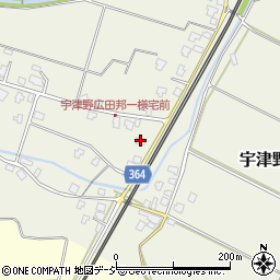 宇津野新田集落農事集会所周辺の地図