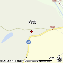 石川県羽咋郡志賀町六実イ周辺の地図