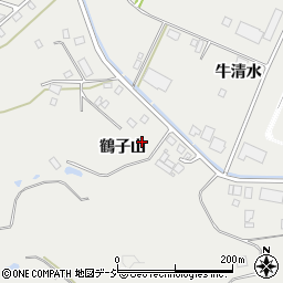 福島県白河市白坂鶴子山周辺の地図