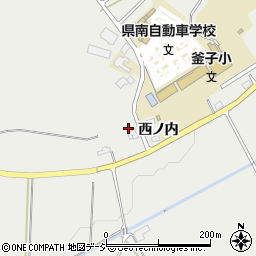 福島県白河市東釜子曲り町1周辺の地図