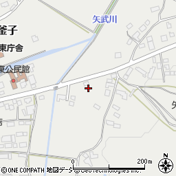 福島県白河市東釜子矢越田周辺の地図