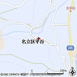 新潟県上越市名立区平谷周辺の地図