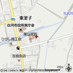 福島県白河市東釜子田町周辺の地図