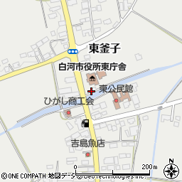福島県白河市東釜子殿田表周辺の地図