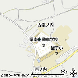 福島県白河市東釜子古峯ノ内98-10周辺の地図