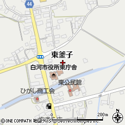 福島県白河市東釜子田町105周辺の地図