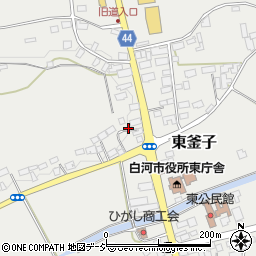 福島県白河市東釜子北町周辺の地図