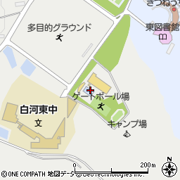 白河市東風の台運動公園ふれあいプール周辺の地図