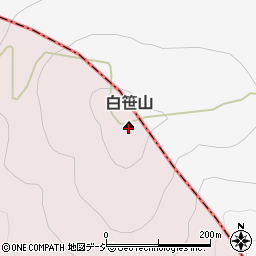 白笹山周辺の地図