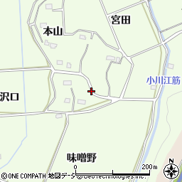 福島県いわき市小川町下小川味噌野周辺の地図