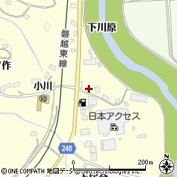 福島県いわき市小川町西小川上居合周辺の地図