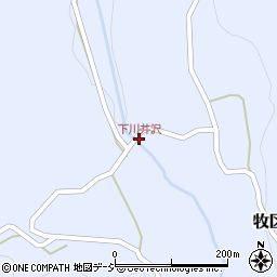 下川井沢周辺の地図