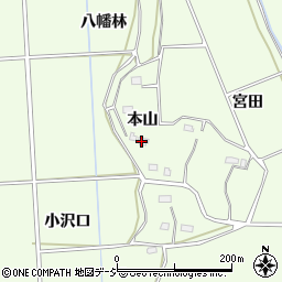 福島県いわき市小川町下小川本山周辺の地図