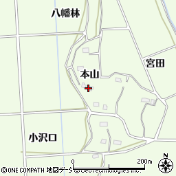 福島県いわき市小川町下小川（本山）周辺の地図