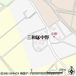 新潟県上越市三和区中野周辺の地図