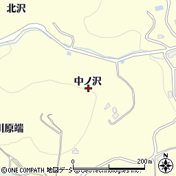 福島県いわき市小川町西小川中ノ沢周辺の地図