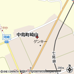 石川県七尾市中島町崎山周辺の地図