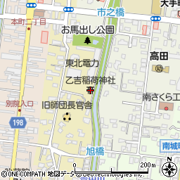 乙吉稲荷神社周辺の地図