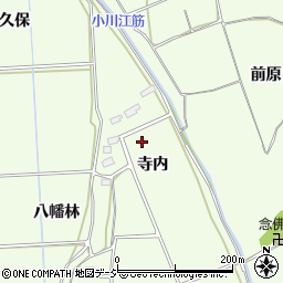 福島県いわき市小川町下小川寺内周辺の地図