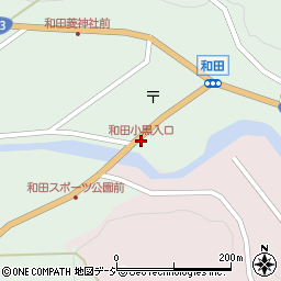 和田小黒入口周辺の地図