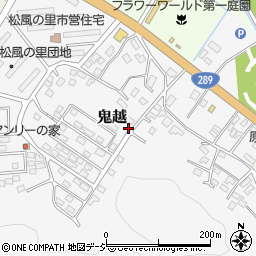 福島県白河市鬼越周辺の地図