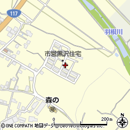 黒沢団地集会所周辺の地図
