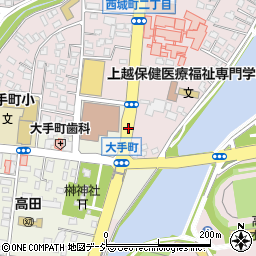 大手町十字路周辺の地図