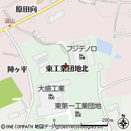 福島県白河市東工業団地周辺の地図