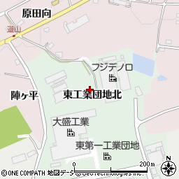 福島県白河市東工業団地周辺の地図