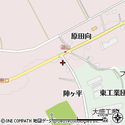 福島県白河市東深仁井田原田向周辺の地図