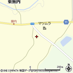 福島県白河市東蕪内（冬住）周辺の地図