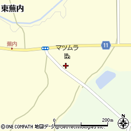 福島県白河市東蕪内駒橋周辺の地図