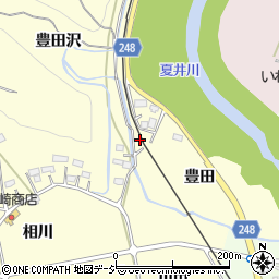 福島県いわき市小川町西小川豊田周辺の地図